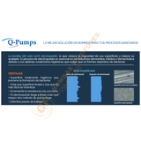 QIS 316 BOMBA CENTRIFUGAS DE GRADO ALIMENTICIO Y SANITARIO DE 7.5 H.P. MARCA Q-PUMPS