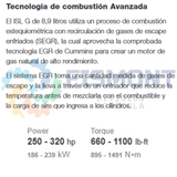 ISL G-4 MOTOR DE COMBUSTION A DIESEL DE 8.9 L MARCA CUMMINS