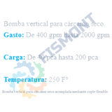 SERIE 614 BOMBA VERTICAL PARA CARCAMO SECO MARCA AURORA PICSA