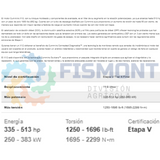 X 12 STAGE V MOTOR DE COMBUSTION A DIESEL DE 12 L MARCA CUMMINS