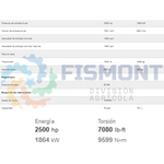 QTR TRANSMISION PARA MOTOR DE COMBUSTION A DIESEL PARA 2500 H.P. MARCA CUMMINS