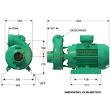 QFE3150 BOMBA CENTRIFUGA HORIZONTAL DE ALTA PRESION MARCA WDM