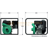 HG1.565KL BOMBA CENTRIFUGA DE ALTA PRESION CON MOOTR A GASOLINA MARCA WDM