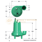 NE310-4-440 BOMBA SUMERGIBLE PARA AGUAS RESIDUALES Y LODOS MARCA WDM