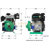 GD1.5D220HF BOMBA CENTRIFUGA DE ALTA PRESION CON MOTOR A DIESEL MARCA WDM