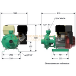 HG2150-2HF BOMBA CENTRIFUGA DE ALTA PRESION CON MOTOR A GASOLINA MARCA WDM