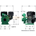 HG395KL BOMBA CENTRIFUGA DE ALTA PRESION CON MOTOR A GASOLINA MARCA WDM