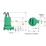 NE6480-4-440 BOMBA SUMERGIBLE PARA AGUAS RESIDUALES Y LODOS MARCA WDM