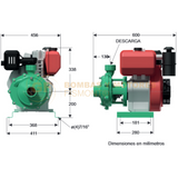 HD2100-2HF BOMBA CENTRIFUGA DE ALTA PRESION CON MOTOR A DIESEL MARCA WDM