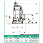 NTE2-5-1-2-110 BOMBA SUMERGIBLE PARA ACHIQUE EN HIERRO FUNDIDO MARCA WDM