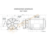 IA21/2- 15 H.P. BOMBA CENTRIFUGA DE ALTA PRESION CON MOTOR ELECTRICO MARCA BARNES