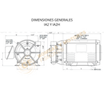 IA21/2BJM- 60 H.P. BOMBA CENTRIFUGA DE ALTA PRESION CON MOTOR ELECTRICO MARCA BARNES