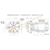 IA1- 7.5 H.P. BOMBA CENTRIFUGA DE ALTA PRESION CON MOTOR ELECTRICO MARCA BARNES