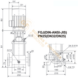 VSE121-30HF BOMBA VERTICAL MULTIETAPAS CON MOTOR ELECTRICO MARCA WDM