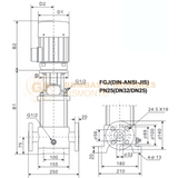 VSE412-50HF BOMBA VERTICAL MULTIETAPAS CON MOTOR ELECTRICO MARCA WDM