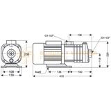 VHSE83-40HF BOMBA HORIZONTAL EN ACERO INOXIDABLE CON MOTOR ELECTRICO MARCA WDM