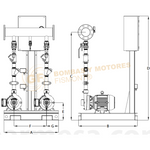 EHD-IB2-10-2 SISTEMA DE BOMBEO HIDRONEUMATICO DUPLEX SERIE EHD DE 10 H.P. MARCA BARNES