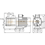 1.5VAQ8-20-253 BOMBA CENTRIFUGA HORIZONTAL MULTIETAPAS CON MOTOR ELECTRICO DE 2.5 H.P. SERIE VAQ MARCA BARNES