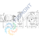 E60 3X3X4.75 BOMBA CIRCULADORA DE AGUA CALIENTE DE 1.0 H.P. SERIE E-60 MARCA BELL&GOSSETT