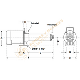 PB0512A051 BOMBA MULTIETAPAS PARA ALTA PRESION CON MOTOR ELECTRICO DE 0.5 H.P. SERIE PB MARCA BARNES