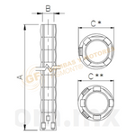 SP2504-0.5 BOMBA SUMERGIBLE DE POZO PROFUNDO EN ACERO INOXIDABLE MARCA BARNES