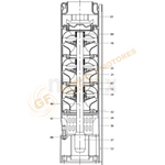 SP15003-5.0 BOMBA SUMERGIBLE DE POZO PROFUNDO EN ACERO INOXIDABLE MARCA BARNES