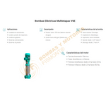 VSE643-300HF BOMBA VERTICAL MULTIETAPAS CON MOTOR ELECTRICO MARCA WDM