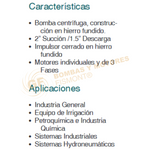 ME1.5 30-1 BOMBA CENTRIFUGA DE MEDIANA PRESION CON MOTOR ELECTRICO MARCA WDM