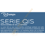 QIS 214 BOMBA CENTRIFUGAS DE GRADO ALIMENTICIO Y SANITARIO DE 2 H.P. MARCA Q-PUMPS