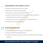 GDI3F1100PK BOMBA PARA SISTEMA CONTRA INCENDIO MARCA WDM PARA ACOPLAR A MOTOR  DIESEL MARCA PERKINS