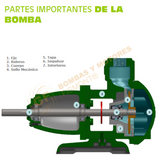 T-1SM BOMBA CENTRIFUGA HORIZONTAL TIPO TURBINA REGENERATIVA DE ACOPLAMIENTO UNIVERSAL SERIE T EN HIERRO FUNDIDO MARCA SENTINEL